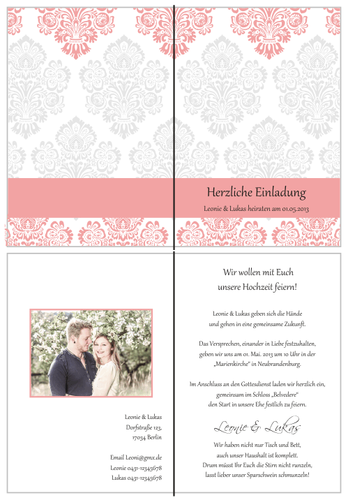 Einladungskarten Hochzeit, Hochzeitseinladungen, Hochzeitskarten, Einladungen für Hochzeit