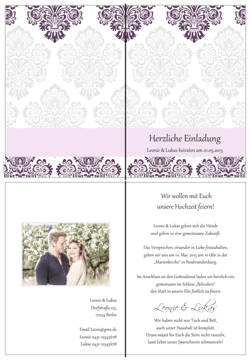  Einladungskarten Hochzeit, Hochzeitseinladungen, Hochzeitskarten, Einladungen für Hochzeit
