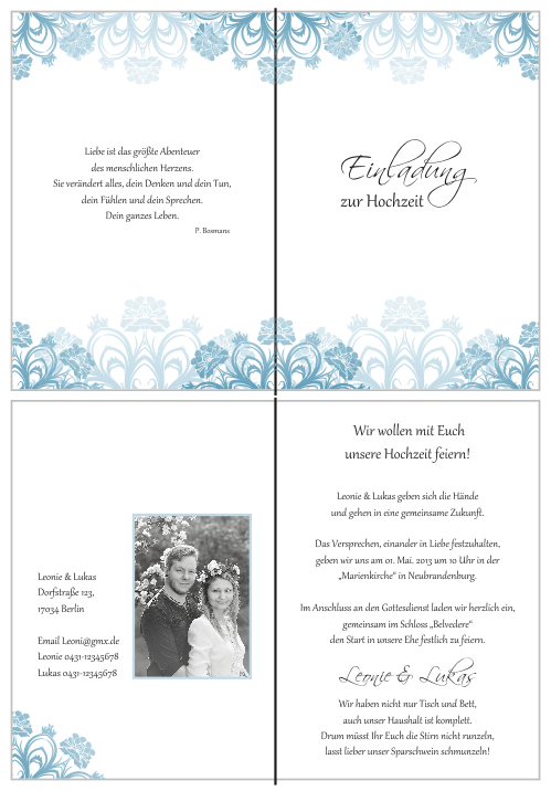  Einladungskarten Hochzeit, Hochzeitseinladungen, Hochzeitskarten, Einladungen für Hochzeit