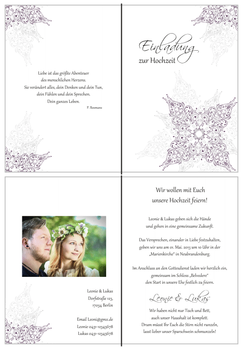  Einladungskarten Hochzeit, Hochzeitseinladungen, Hochzeitskarten, Einladungen für Hochzeit