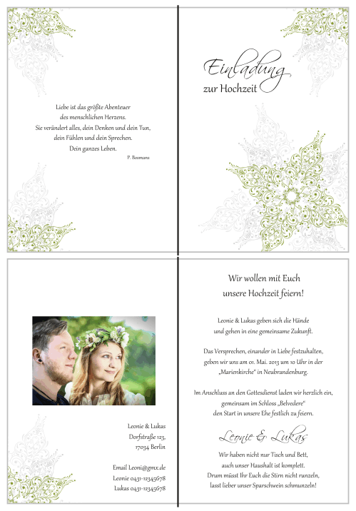 Einladungskarten Hochzeit, Hochzeitseinladungen, Hochzeitskarten, Einladungen für Hochzeit