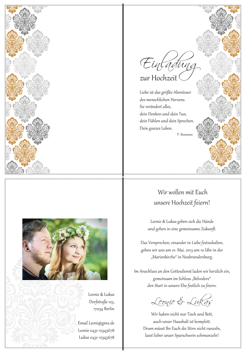  Einladungskarten Hochzeit, Hochzeitseinladungen, Hochzeitskarten, Einladungen für Hochzeit