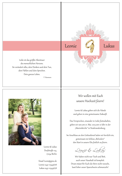  Einladungskarten Hochzeit, Hochzeitseinladungen, Hochzeitskarten, Einladungen für Hochzeit