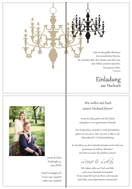  Einladungskarten Hochzeit, Hochzeitseinladungen, Hochzeitskarten, Einladungen für Hochzeit