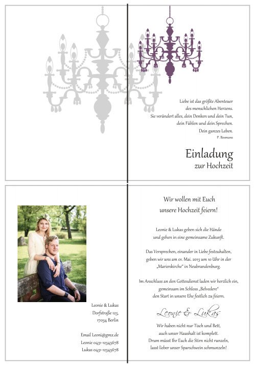  Einladungskarten Hochzeit, Hochzeitseinladungen, Hochzeitskarten, Einladungen für Hochzeit