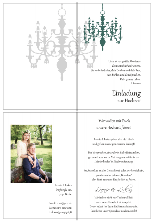  Einladungskarten Hochzeit, Hochzeitseinladungen, Hochzeitskarten, Einladungen für Hochzeit