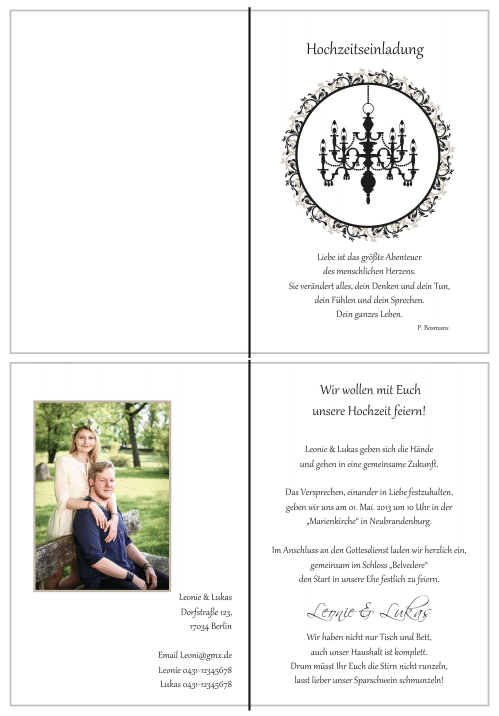  Einladungskarten Hochzeit, Hochzeitseinladungen, Hochzeitskarten, Einladungen für Hochzeit