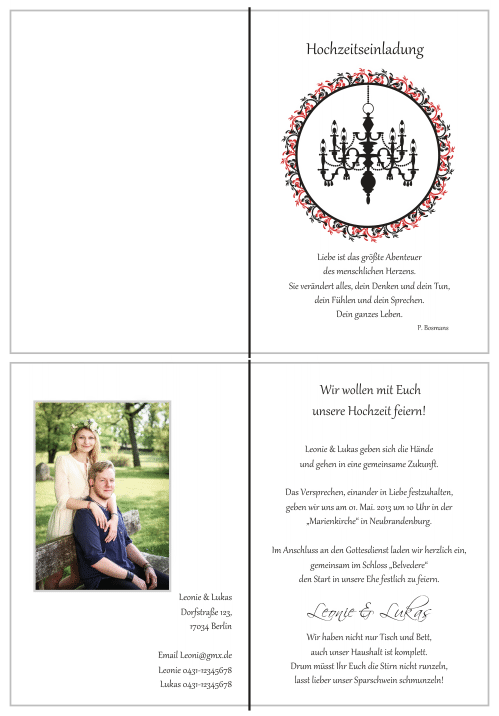  Einladungskarten Hochzeit, Hochzeitseinladungen, Hochzeitskarten, Einladungen für Hochzeit