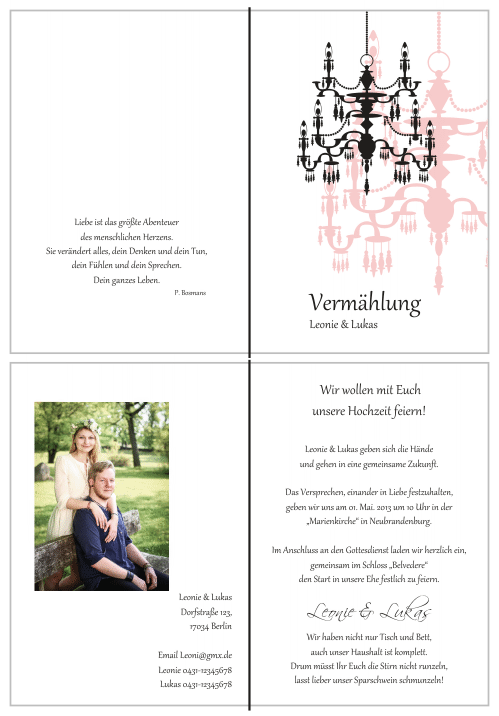  Einladungskarten Hochzeit, Hochzeitseinladungen, Hochzeitskarten, Einladungen für Hochzeit