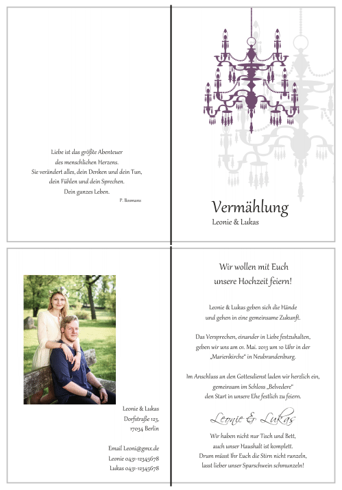  Einladungskarten Hochzeit, Hochzeitseinladungen, Hochzeitskarten, Einladungen für Hochzeit
