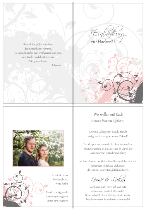  Einladungskarten Hochzeit, Hochzeitseinladungen, Hochzeitskarten, Einladungen für Hochzeit