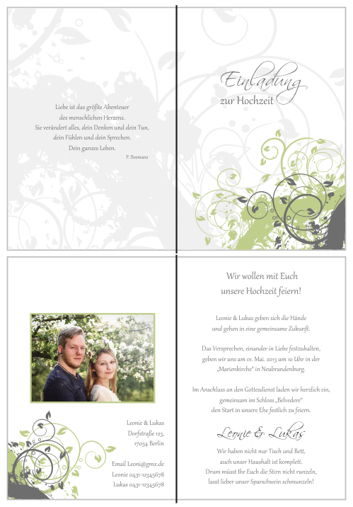  Einladungskarten Hochzeit, Hochzeitseinladungen, Hochzeitskarten, Einladungen für Hochzeit
