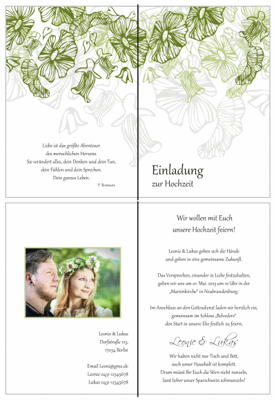  Einladungskarten Hochzeit, Hochzeitseinladungen, Hochzeitskarten, Einladungen für Hochzeit