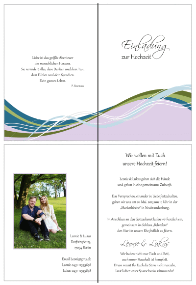  Einladungskarten Hochzeit, Hochzeitseinladungen, Hochzeitskarten, Einladungen für Hochzeit