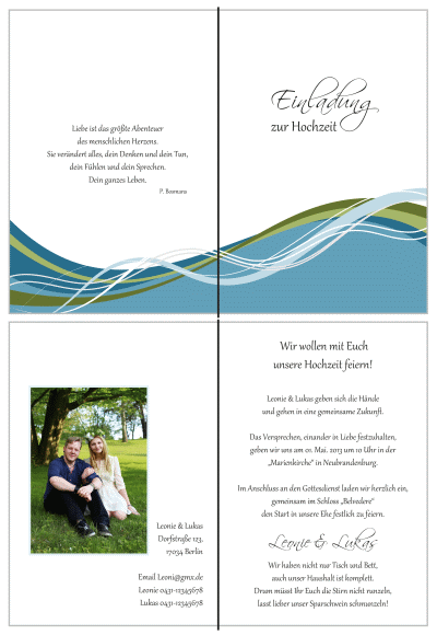  Einladungskarten Hochzeit, Hochzeitseinladungen, Hochzeitskarten, Einladungen für Hochzeit