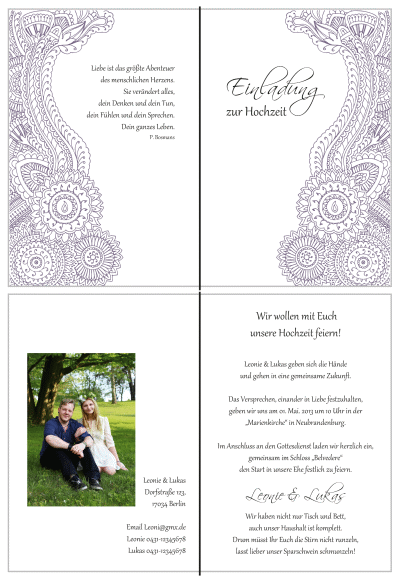  Einladungskarten Hochzeit, Hochzeitseinladungen, Hochzeitskarten, Einladungen für Hochzeit
