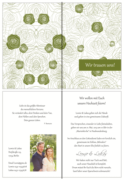  Einladungskarten Hochzeit, Hochzeitseinladungen, Hochzeitskarten, Einladungen für Hochzeit