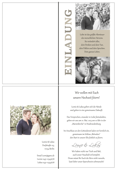  Einladungskarten Hochzeit, Hochzeitseinladungen, Hochzeitskarten, Einladungen für Hochzeit