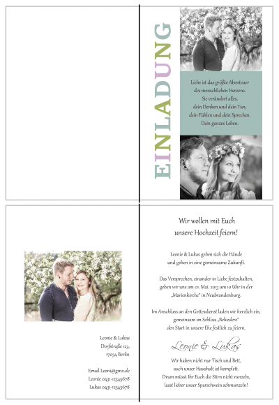  Einladungskarten Hochzeit, Hochzeitseinladungen, Hochzeitskarten, Einladungen für Hochzeit