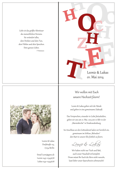  Einladungskarten Hochzeit, Hochzeitseinladungen, Hochzeitskarten, Einladungen für Hochzeit