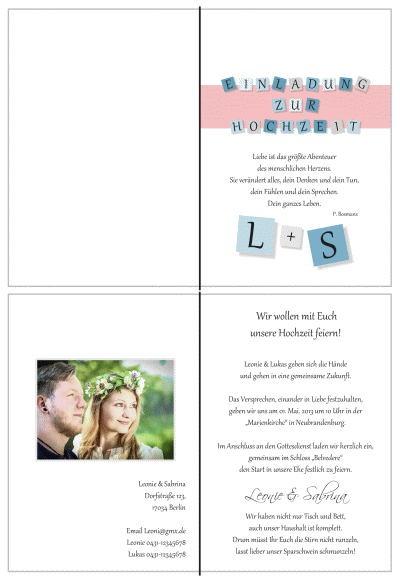  Einladungskarten Hochzeit, Hochzeitseinladungen, Hochzeitskarten, Einladungen für Hochzeit