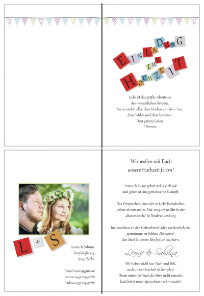  Einladungskarten Hochzeit, Hochzeitseinladungen, Hochzeitskarten, Einladungen für Hochzeit