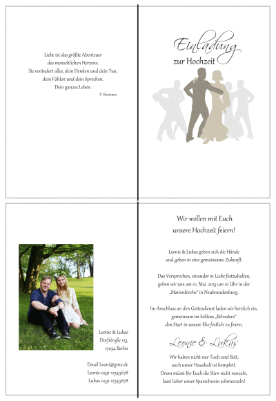  Einladungskarten Hochzeit, Hochzeitseinladungen, Hochzeitskarten, Einladungen für Hochzeit