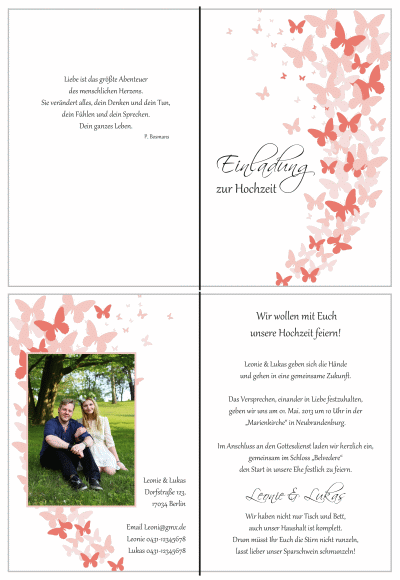  Einladungskarten Hochzeit, Hochzeitseinladungen, Hochzeitskarten, Einladungen für Hochzeit