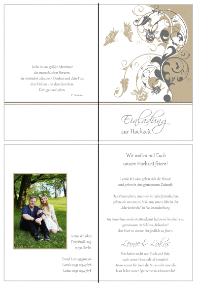  Einladungskarten Hochzeit, Hochzeitseinladungen, Hochzeitskarten, Einladungen für Hochzeit