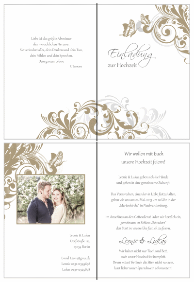  Einladungskarten Hochzeit, Hochzeitseinladungen, Hochzeitskarten, Einladungen für Hochzeit