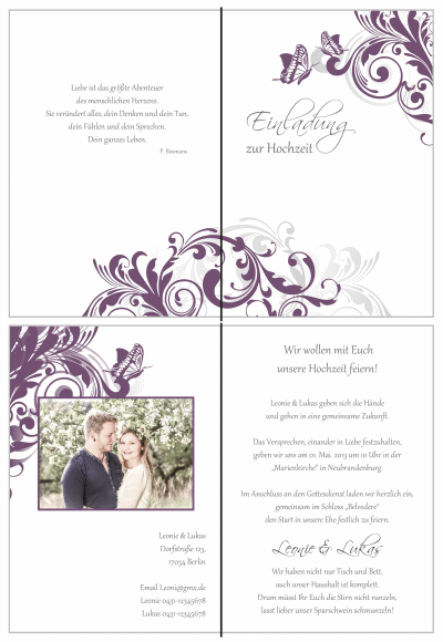  Einladungskarten Hochzeit, Hochzeitseinladungen, Hochzeitskarten, Einladungen für Hochzeit