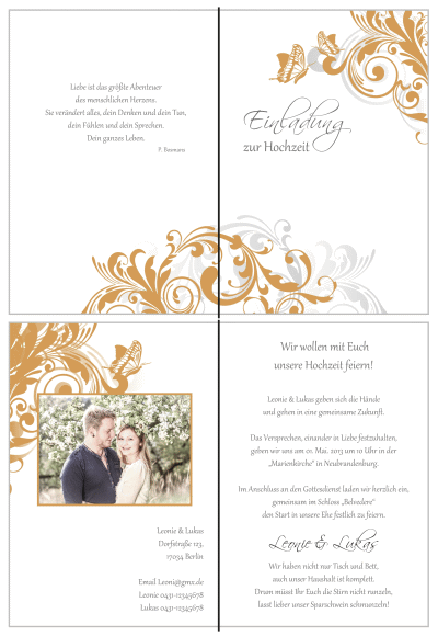  Einladungskarten Hochzeit, Hochzeitseinladungen, Hochzeitskarten, Einladungen für Hochzeit