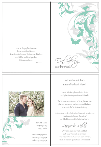  Einladungskarten Hochzeit, Hochzeitseinladungen, Hochzeitskarten, Einladungen für Hochzeit