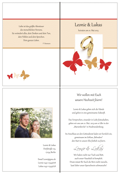  Einladungskarten Hochzeit, Hochzeitseinladungen, Hochzeitskarten, Einladungen für Hochzeit