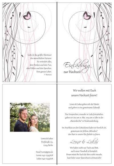  Einladungskarten Hochzeit, Hochzeitseinladungen, Hochzeitskarten, Einladungen für Hochzeit