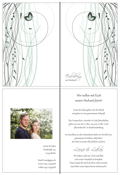  Einladungskarten Hochzeit, Hochzeitseinladungen, Hochzeitskarten, Einladungen für Hochzeit