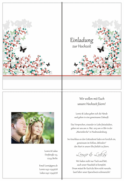  Einladungskarten Hochzeit, Hochzeitseinladungen, Hochzeitskarten, Einladungen für Hochzeit