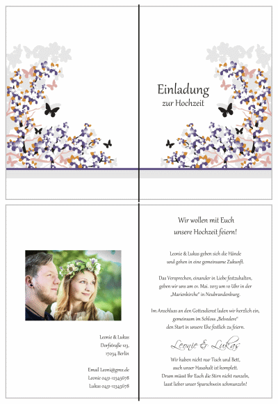  Einladungskarten Hochzeit, Hochzeitseinladungen, Hochzeitskarten, Einladungen für Hochzeit