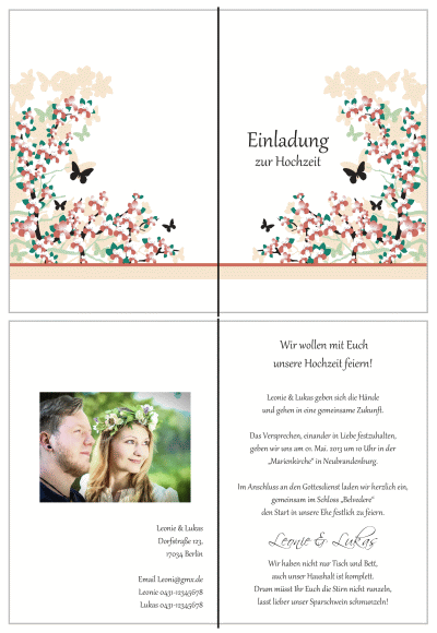  Einladungskarten Hochzeit, Hochzeitseinladungen, Hochzeitskarten, Einladungen für Hochzeit