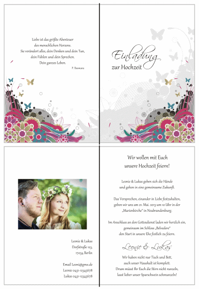  Einladungskarten Hochzeit, Hochzeitseinladungen, Hochzeitskarten, Einladungen für Hochzeit