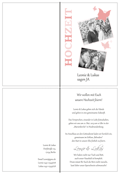  Einladungskarten Hochzeit, Hochzeitseinladungen, Hochzeitskarten, Einladungen für Hochzeit