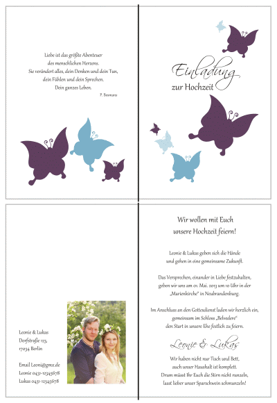  Einladungskarten Hochzeit, Hochzeitseinladungen, Hochzeitskarten, Einladungen für Hochzeit