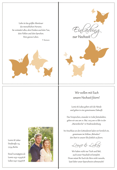  Einladungskarten Hochzeit, Hochzeitseinladungen, Hochzeitskarten, Einladungen für Hochzeit