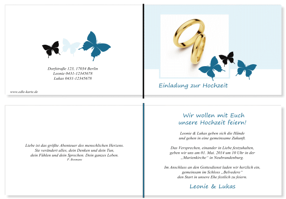  Einladungskarten Hochzeit, Hochzeitseinladungen, Hochzeitskarten, Einladungen für Hochzeit