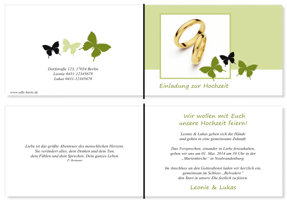  Einladungskarten Hochzeit, Hochzeitseinladungen, Hochzeitskarten, Einladungen für Hochzeit