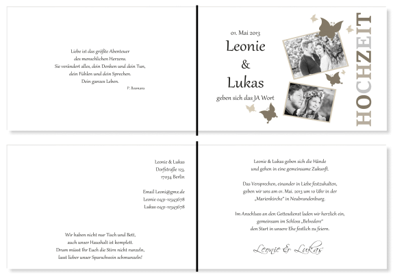  Einladungskarten Hochzeit, Hochzeitseinladungen, Hochzeitskarten, Einladungen für Hochzeit