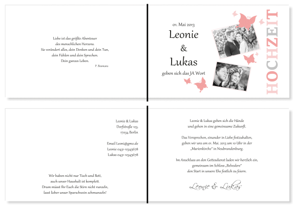  Einladungskarten Hochzeit, Hochzeitseinladungen, Hochzeitskarten, Einladungen für Hochzeit