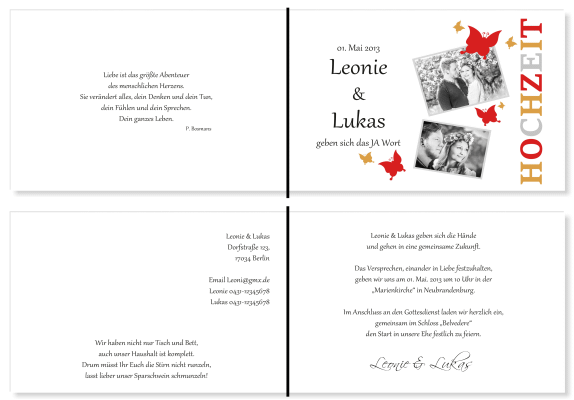  Einladungskarten Hochzeit, Hochzeitseinladungen, Hochzeitskarten, Einladungen für Hochzeit