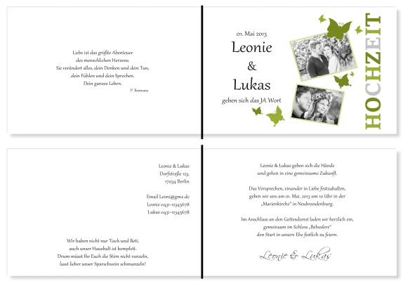  Einladungskarten Hochzeit, Hochzeitseinladungen, Hochzeitskarten, Einladungen für Hochzeit