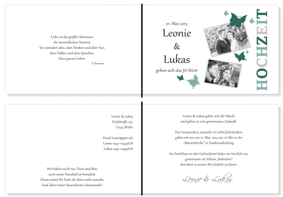  Einladungskarten Hochzeit, Hochzeitseinladungen, Hochzeitskarten, Einladungen für Hochzeit